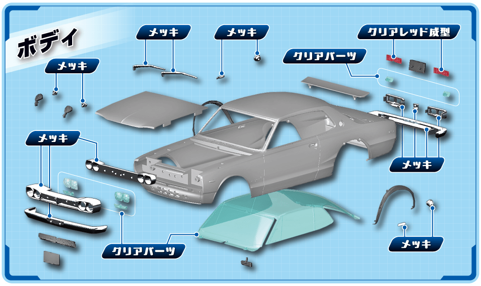 KPGC10 スカイラインHT 2000GT-R｜株式会社 青島文化教材社