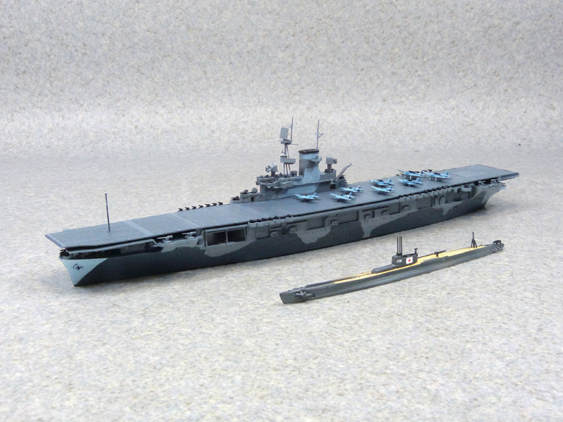 【新品】アオシマ 米国海軍空母ワスプ＆日本海軍潜水艦 伊19