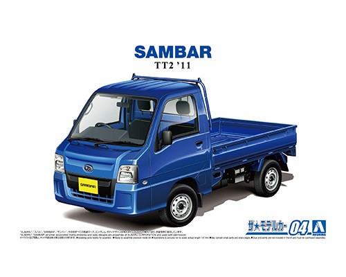 1/24 SUBARU TT2 SAMBAR TRUCK WR BLUE LIMITED '11｜AOSHIMA｜English