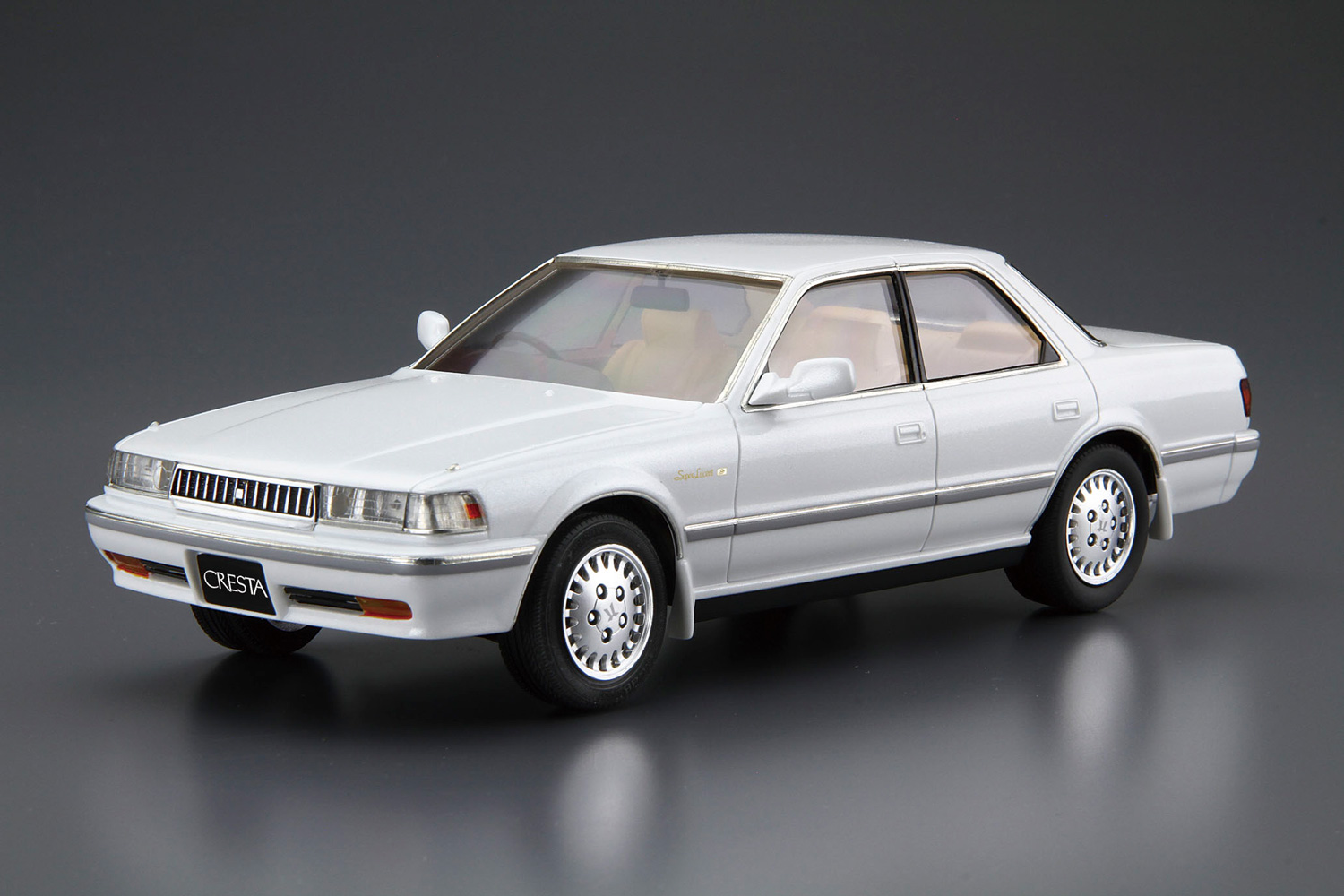 絶版 アオシマ 1/24 クレスタ 2.5 スーパールーセントG Sパッケージ 1/24 トヨタ JZX81 クレスタ 2.5スーパールーセントG '90｜株式