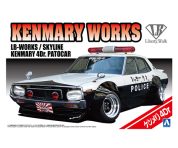 アオシマ　ケンメリ4ドア　完成品　1/24 メタリックブルー 青島文化教材社 アオシマ 1/24 ワークスの鷹 No.5 ケンメリ4Drワークス